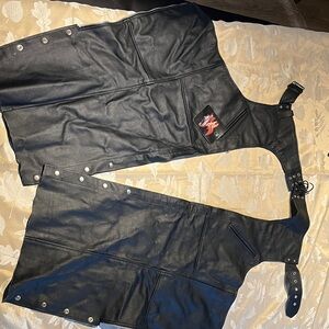 Men's Sleek Black Leather Vest